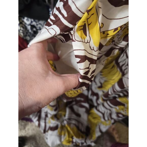 Anthropologie Dress Womens Size Small Cat Lion King Jaguar Maxi Animal Brown New - Picture 13 of 15